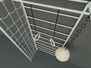 swedish ladder wall bars 3D Model