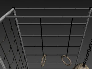 swedish ladder wall bars 3D Model