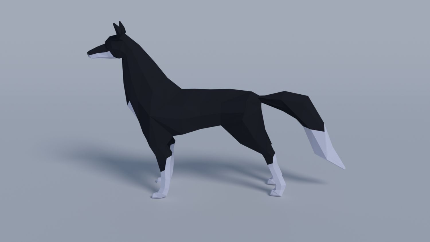 Low Poly Wolf 3d Model In Wildlife 3dexport