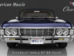 Шевроле Импала СС 67 купе 3D Модель