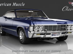chevrolet impala ss 67 coupe 3D Модель