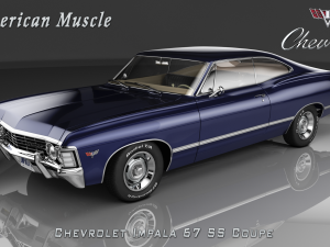 chevrolet impala ss 67 coupe 3D Модель