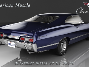 chevrolet impala ss 67 coupe 3D Модель