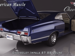 chevrolet impala ss 67 coupe 3D Модель