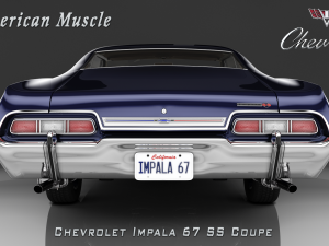 chevrolet impala ss 67 coupe 3D Модель