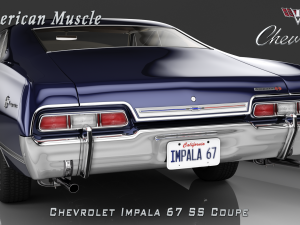 chevrolet impala ss 67 coupe 3D Модель