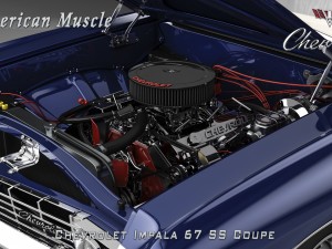 chevrolet impala ss 67 coupe 3D Модель