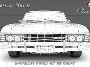 chevrolet impala ss 67 coupe 3D Модель