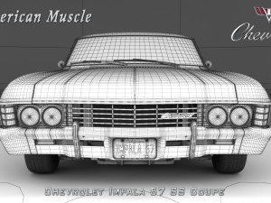 chevrolet impala ss 67 coupe 3D Модель