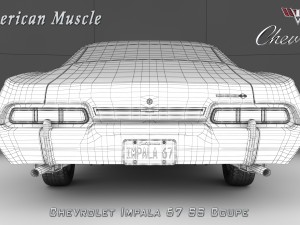 chevrolet impala ss 67 coupe 3D Модель