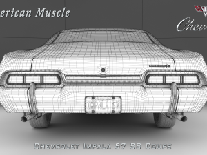 chevrolet impala ss 67 coupe 3D Модель