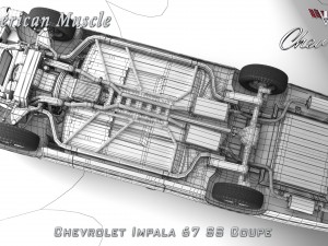 chevrolet impala ss 67 coupe 3D Модель