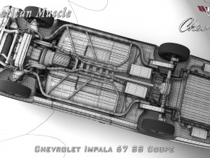 chevrolet impala ss 67 coupe 3D Модель