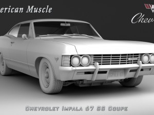 chevrolet impala ss 67 coupe 3D Модель