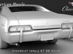 chevrolet impala ss 67 coupe 3D Модель