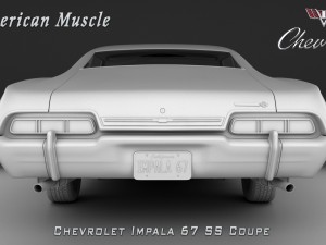 chevrolet impala ss 67 coupe 3D Модель