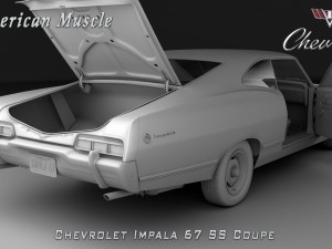 chevrolet impala ss 67 coupe 3D Модель
