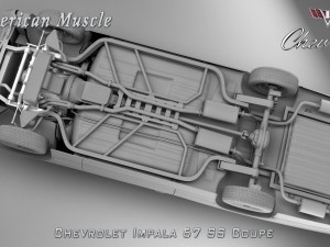 chevrolet impala ss 67 coupe 3D Модель