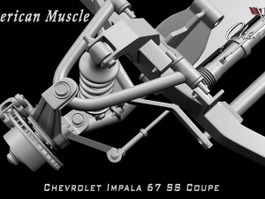 chevrolet impala ss 67 coupe 3D Модель