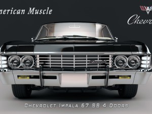 chevrolet impala ss 67 4 doors - without engine - 3D Модель
