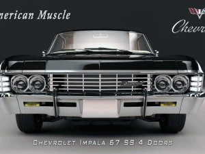 chevrolet impala ss 67 4 двери - без двигателя - 3D Модель