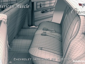 chevrolet impala ss 67 4 doors - without engine - Modelo 3D