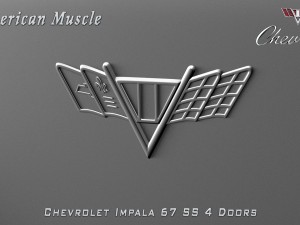 chevrolet impala ss 67 4 doors - without engine - Modelo 3D