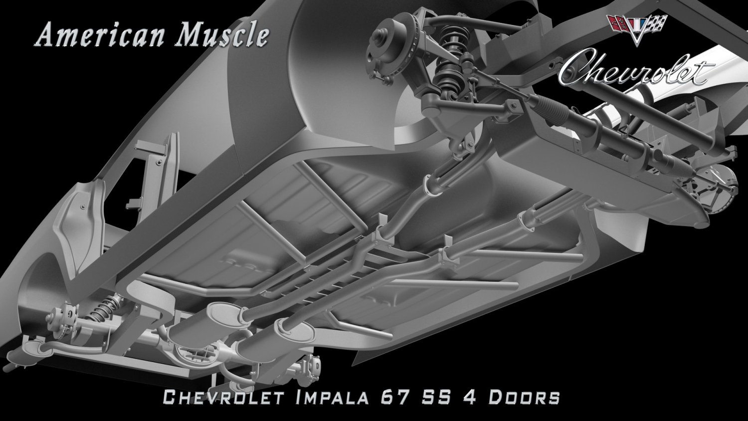 Chevrolet Impala Ss 67 4 Doors Without Engine 3d Modell In Sportwagen 3dexport