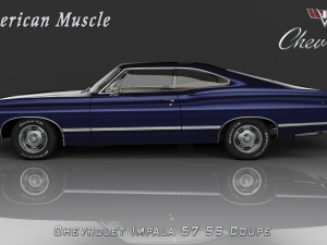 chevrolet impala ss 67 coupe - without engine - 3D 모델
