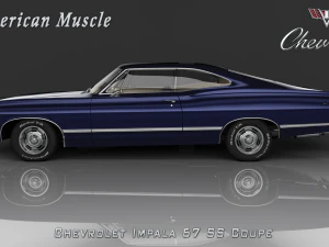 chevrolet impala ss 67 купе - без двигателя - 3D Модель