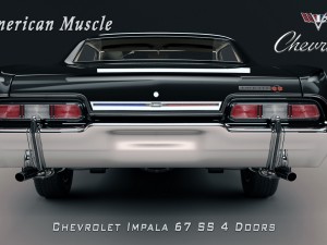 chevrolet impala ss 67 4 doors Model 3D