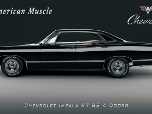 chevrolet impala ss 67 4 doors Model 3D