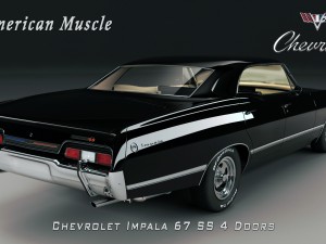 chevrolet impala ss 67 4 doors Model 3D