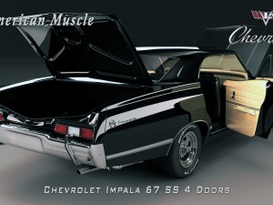 chevrolet impala ss 67 4 doors Model 3D