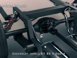 chevrolet impala ss 67 4 doors Model 3D