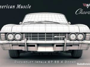 chevrolet impala ss 67 4 doors 3D Model