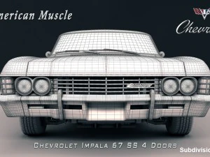 chevrolet impala ss 67 4 doors 3D Model