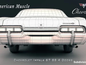 chevrolet impala ss 67 4 doors 3D Model