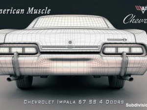 chevrolet impala ss 67 4 doors 3D Model