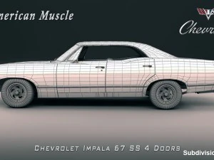 chevrolet impala ss 67 4 doors 3D Model