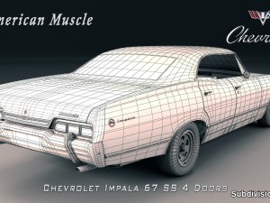 chevrolet impala ss 67 4 doors Model 3D