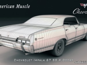 chevrolet impala ss 67 4 doors Model 3D
