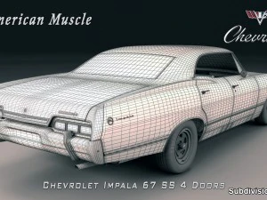chevrolet impala ss 67 4 doors 3D Model