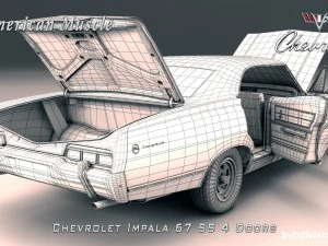 chevrolet impala ss 67 4 doors 3D Model