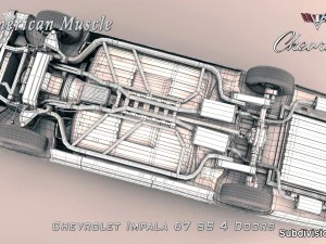chevrolet impala ss 67 4 doors 3D Model