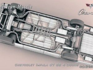 chevrolet impala ss 67 4 doors 3D Model