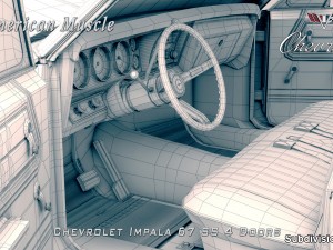 chevrolet impala ss 67 4 doors Model 3D