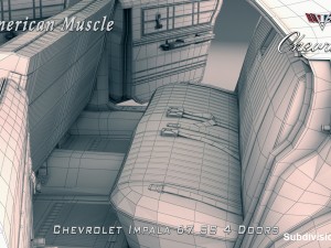 chevrolet impala ss 67 4 doors Model 3D