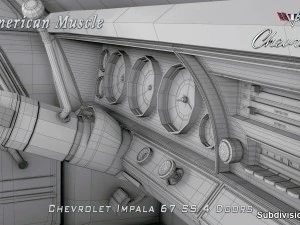 chevrolet impala ss 67 4 doors 3D Model