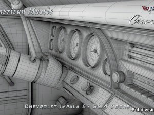 chevrolet impala ss 67 4 doors Model 3D